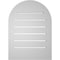 Ekena Millwork Round Top Surface Mount PVC Gable Vent: Functional, w/ 2"W x 1-1/2"P Brickmould Frame, 16"W x 22"H GVPRT16X2202SF - alternate 3